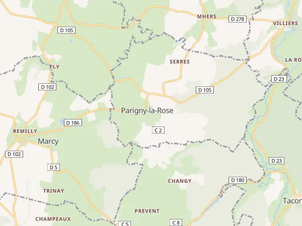 Plan de Parigny-la-Rose
