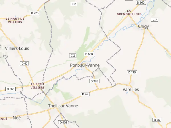Plan de Pont-sur-Vanne