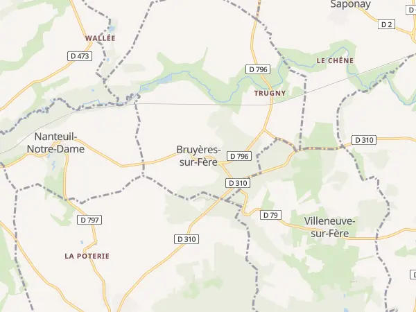 Plan de Bruyères-sur-Fère