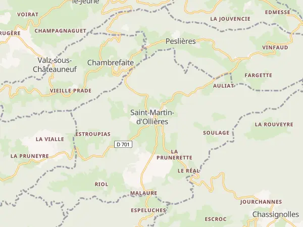Plan de Saint-Martin-d’Ollières
