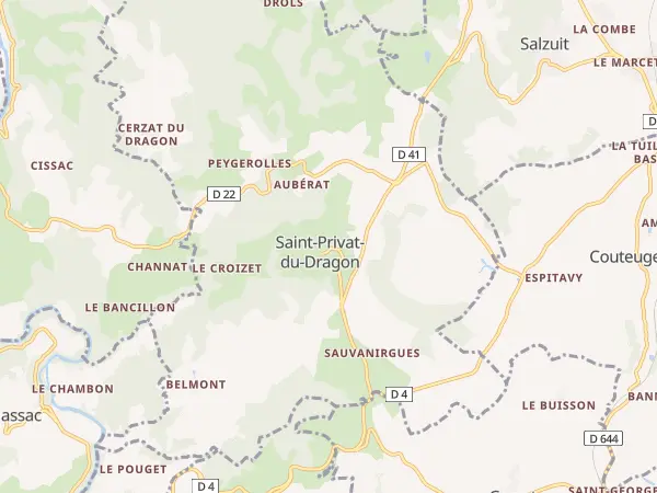Plan de Saint-Privat-du-Dragon