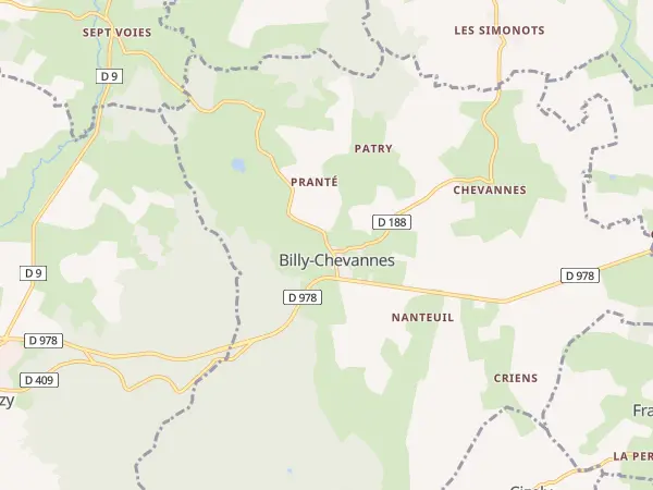 Plan de Billy-Chevannes