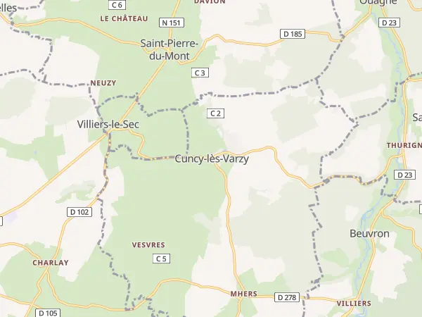Plan de Cuncy-lès-Varzy