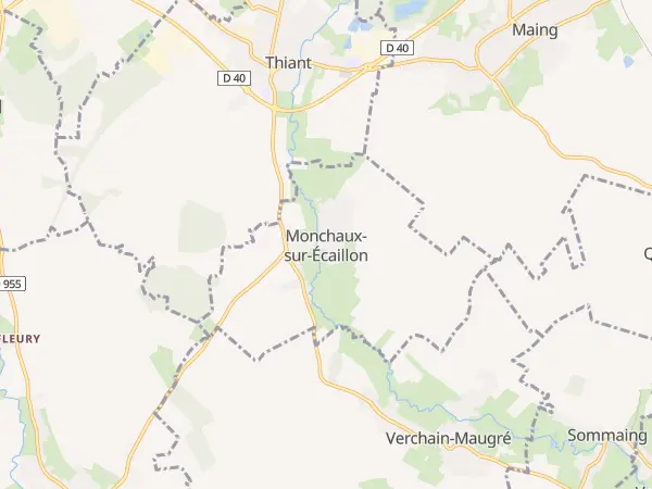 Plan de Monchaux-sur-Écaillon