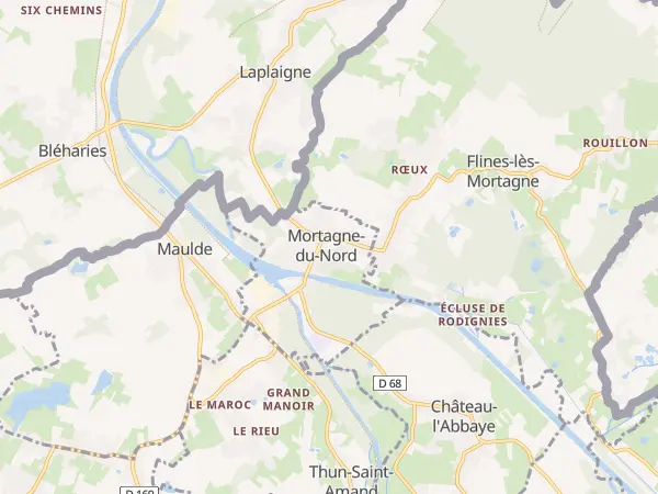 Plan de Mortagne-du-Nord