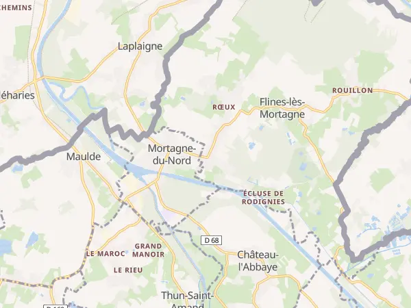 Plan de Flines-lès-Mortagne