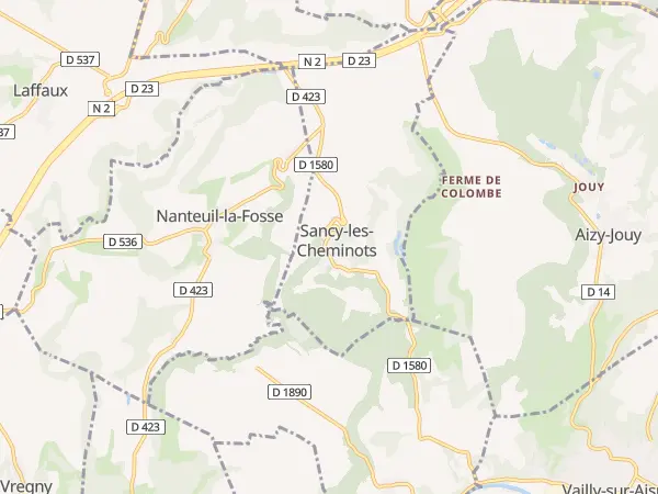 Plan de Sancy-les-Cheminots