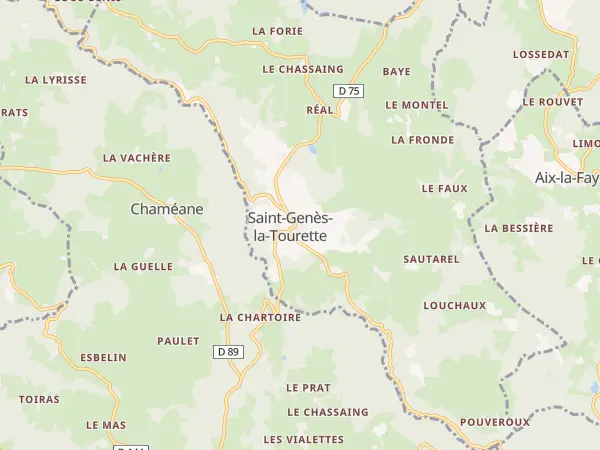 Plan de Saint-Genès-la-Tourette