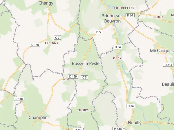 Plan de Bussy-la-Pesle