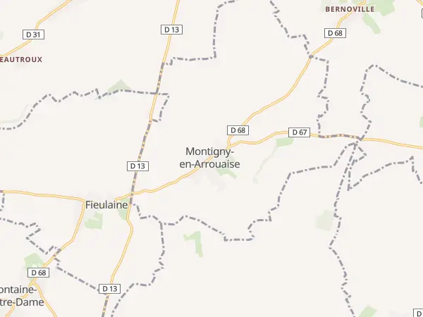 Plan de Montigny-en-Arrouaise