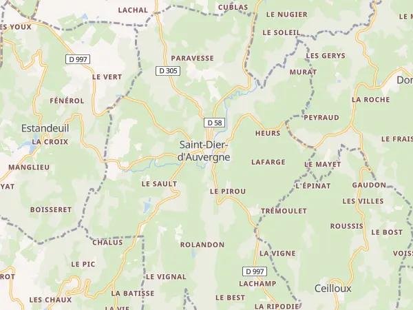 Plan de Saint-Dier-d’Auvergne