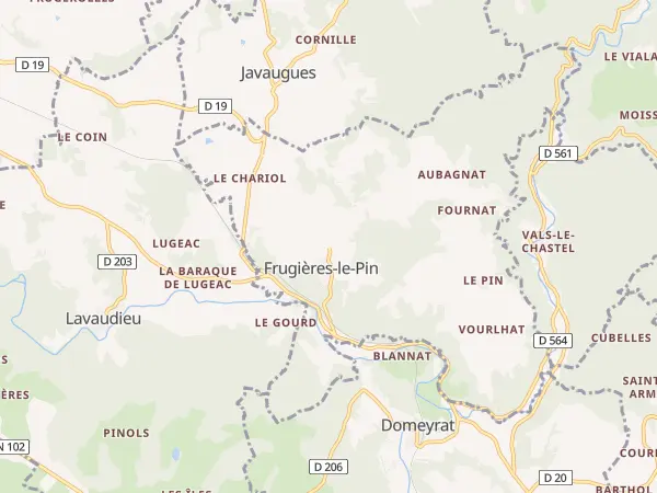 Plan de Frugières-le-Pin