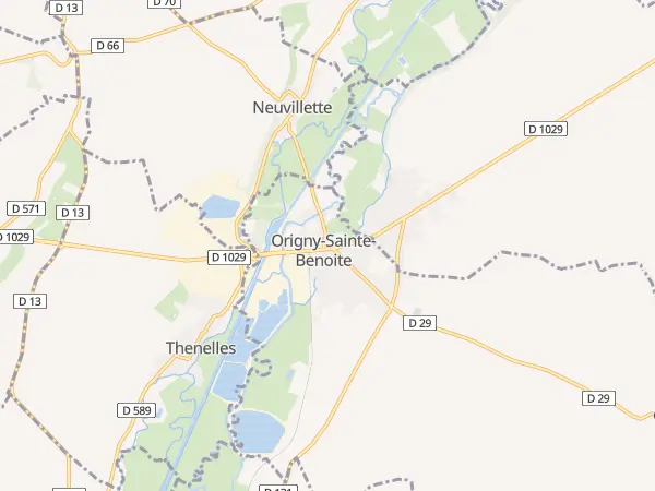 Plan de Origny-Sainte-Benoite