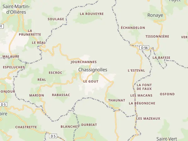 Plan de Chassignolles