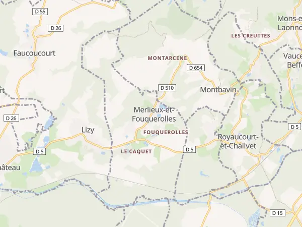 Plan de Merlieux-et-Fouquerolles