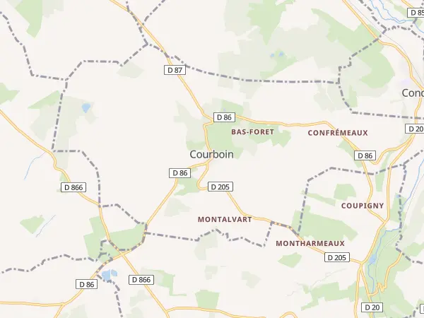 Plan de Courboin