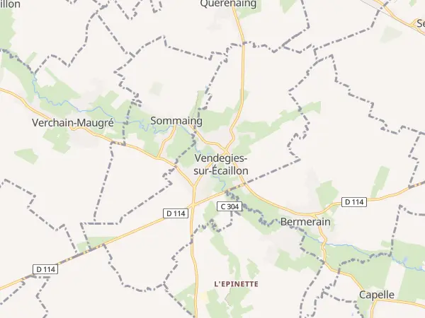 Plan de Vendegies-sur-Écaillon
