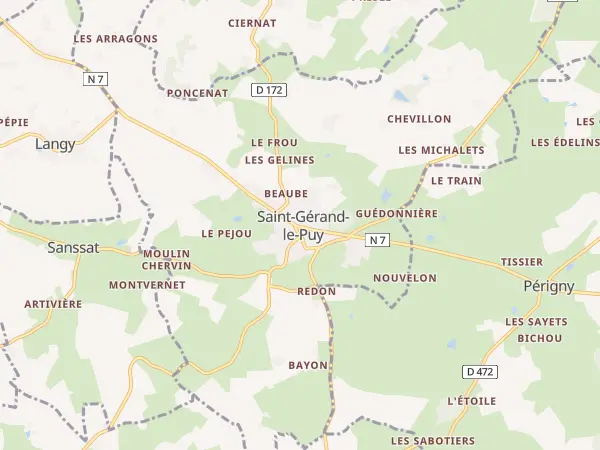 Plan de Saint-Gérand-le-Puy