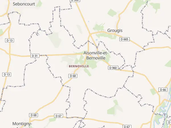Plan de Aisonville-et-Bernoville