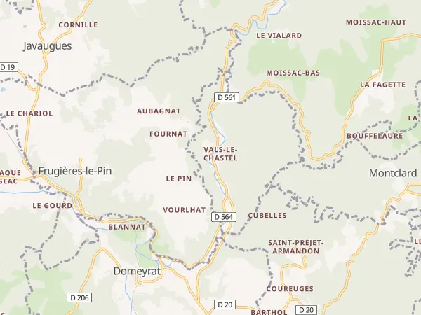 Plan de Vals-le-Chastel
