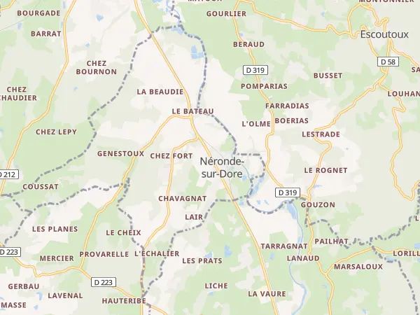 Plan de Néronde-sur-Dore