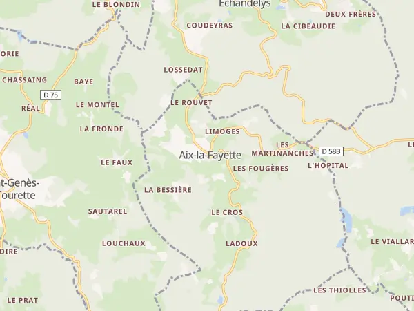 Plan de Aix-la-Fayette