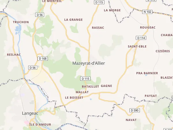 Plan de Mazeyrat-d’Allier