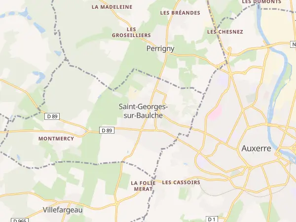 Plan de Saint-Georges-sur-Baulche