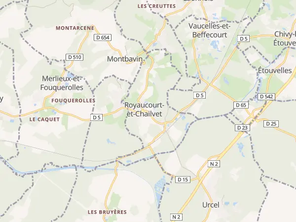 Plan de Royaucourt-et-Chailvet