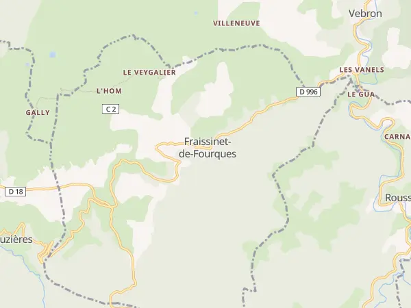 Plan de Fraissinet-de-Fourques