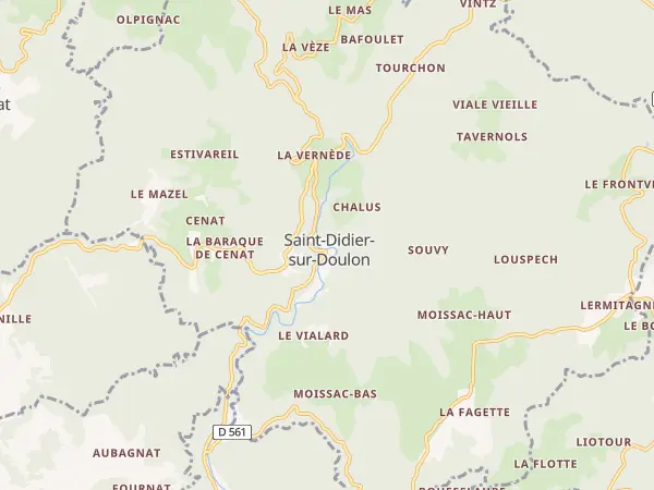 Plan de Saint-Didier-sur-Doulon