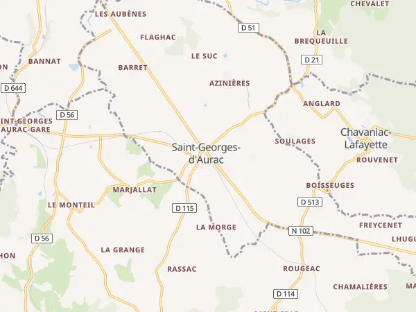 Plan de Saint-Georges-d’Aurac
