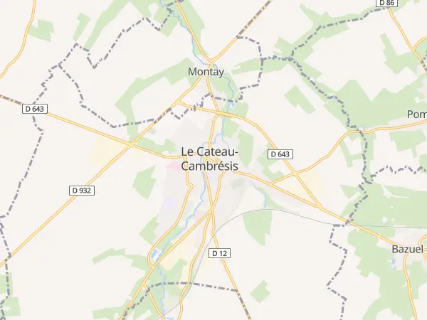 Plan du Cateau-Cambrésis