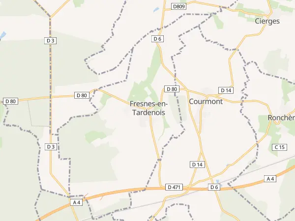 Plan de Fresnes-en-Tardenois