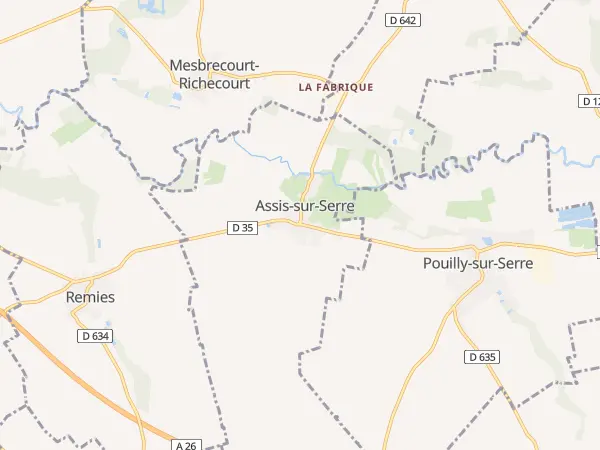 Plan de Assis-sur-Serre