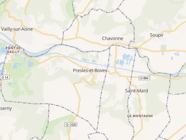 Plan de Presles-et-Boves