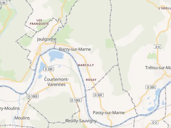 Plan de Barzy-sur-Marne