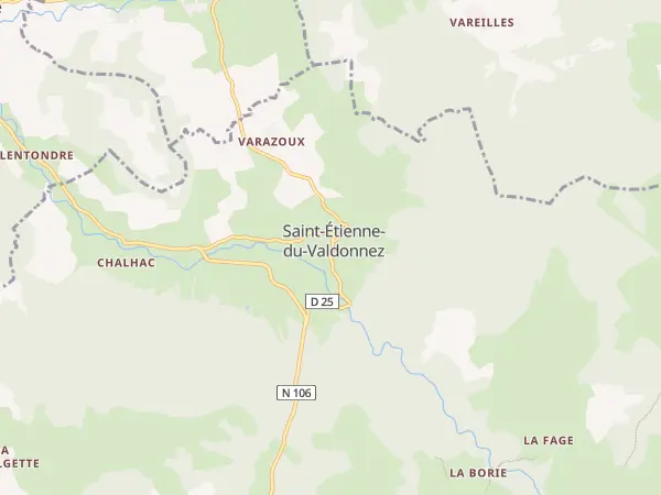 Plan de Saint-Étienne-du-Valdonnez