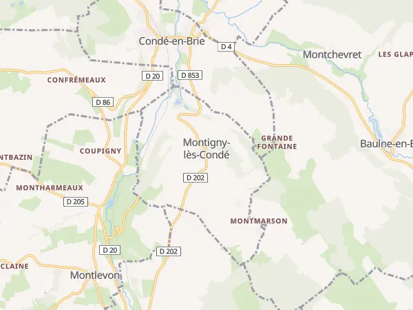 Plan de Montigny-lès-Condé