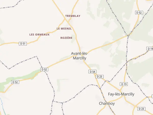 Plan de Avant-lès-Marcilly