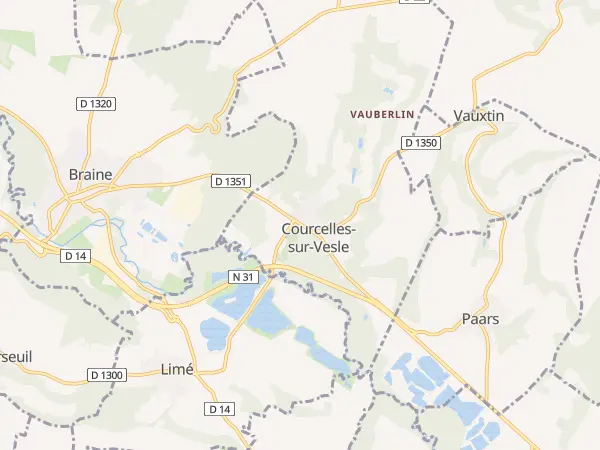 Plan de Courcelles-sur-Vesle