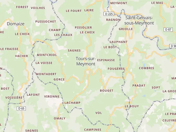 Plan de Tours-sur-Meymont