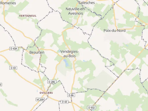 Plan de Vendegies-au-Bois