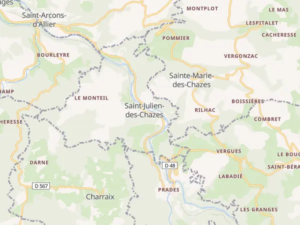Plan de Saint-Julien-des-Chazes