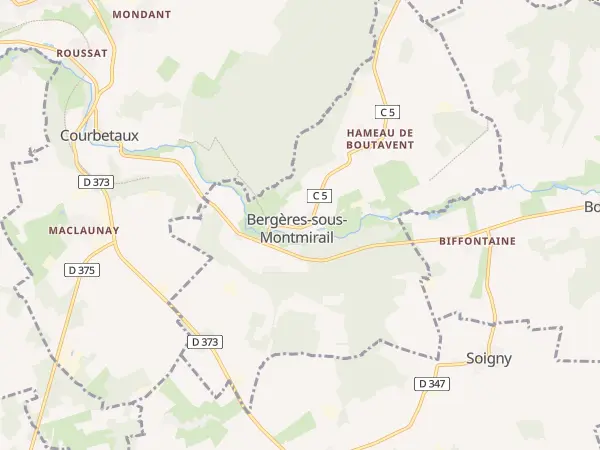 Plan de Bergères-sous-Montmirail