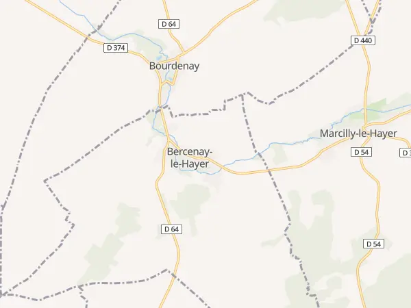Plan de Bercenay-le-Hayer