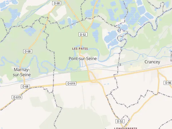 Plan de Pont-sur-Seine
