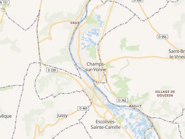 Plan de Champs-sur-Yonne