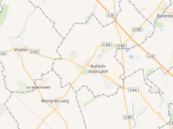 Plan de Aulnois-sous-Laon