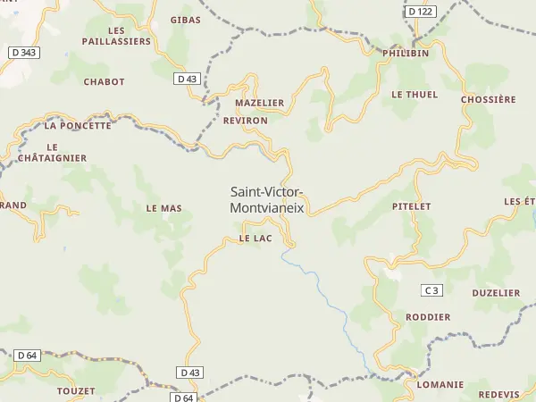 Plan de Saint-Victor-Montvianeix